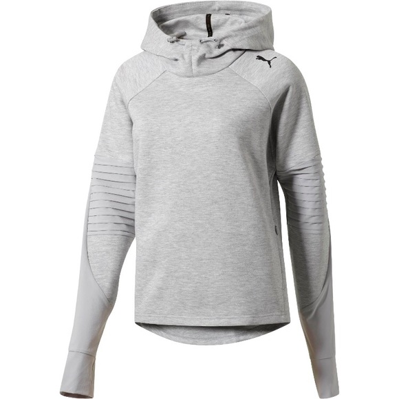 puma evostripe hoodie grey